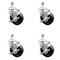 Service Caster 4 Inch SS Phenolic Wheel Swivel 10mm Threaded Stem Caster Set Brake SCC SCC-SSTS20S414-PHS-TLB-M1015-4 - alternate 2